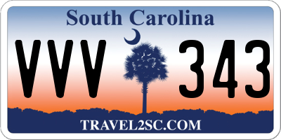 SC license plate VVV343
