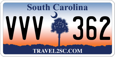 SC license plate VVV362