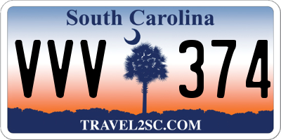 SC license plate VVV374
