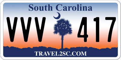 SC license plate VVV417