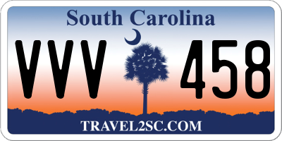 SC license plate VVV458