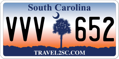 SC license plate VVV652