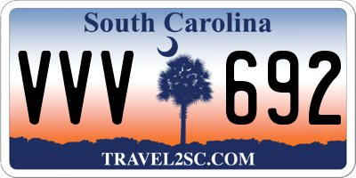 SC license plate VVV692