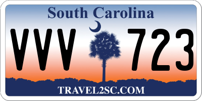 SC license plate VVV723