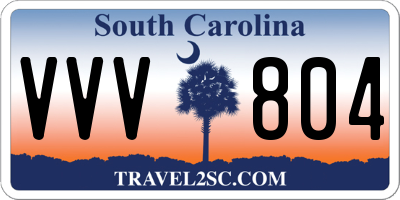 SC license plate VVV804