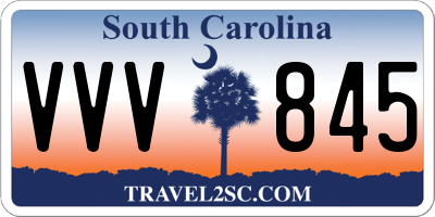SC license plate VVV845
