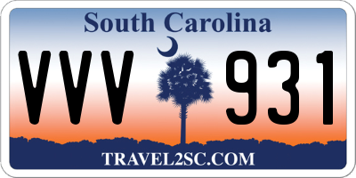 SC license plate VVV931