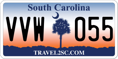 SC license plate VVW055