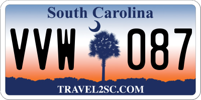 SC license plate VVW087
