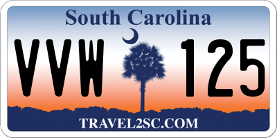 SC license plate VVW125