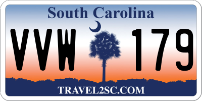 SC license plate VVW179