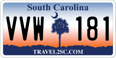 SC license plate VVW181