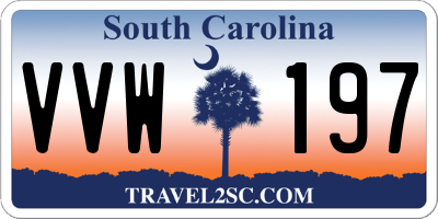 SC license plate VVW197