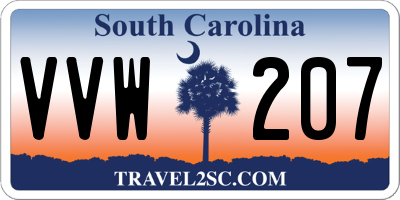 SC license plate VVW207