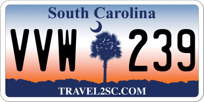 SC license plate VVW239