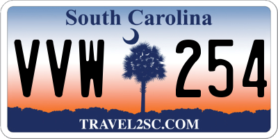 SC license plate VVW254