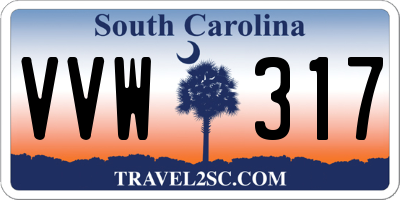 SC license plate VVW317