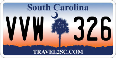 SC license plate VVW326