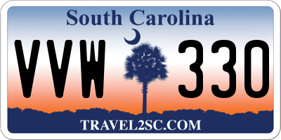 SC license plate VVW330
