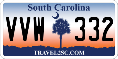 SC license plate VVW332