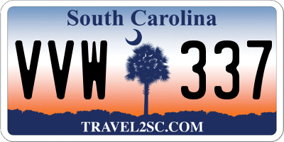 SC license plate VVW337