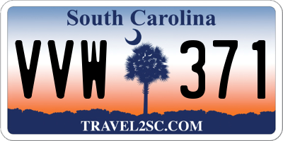SC license plate VVW371
