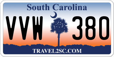 SC license plate VVW380