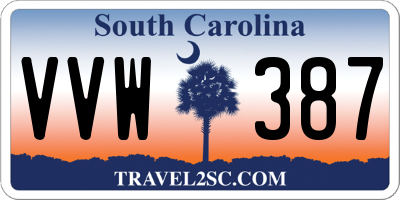 SC license plate VVW387