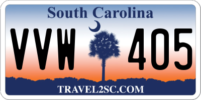 SC license plate VVW405
