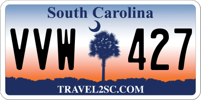 SC license plate VVW427