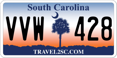 SC license plate VVW428
