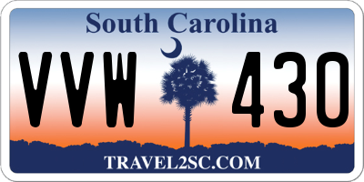 SC license plate VVW430