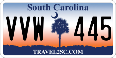 SC license plate VVW445