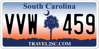 SC license plate VVW459