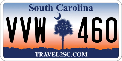 SC license plate VVW460