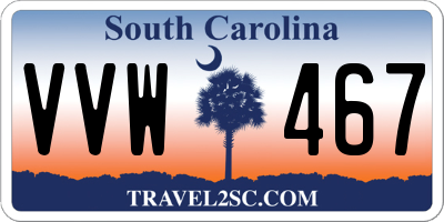 SC license plate VVW467