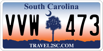 SC license plate VVW473