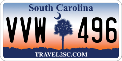 SC license plate VVW496