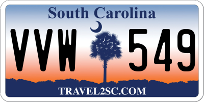 SC license plate VVW549