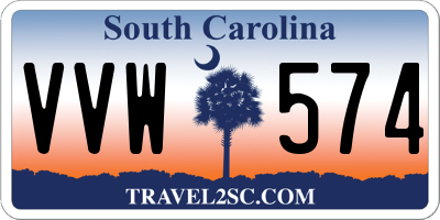 SC license plate VVW574