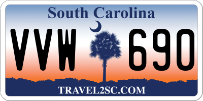 SC license plate VVW690