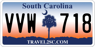 SC license plate VVW718