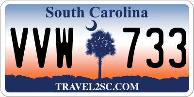 SC license plate VVW733