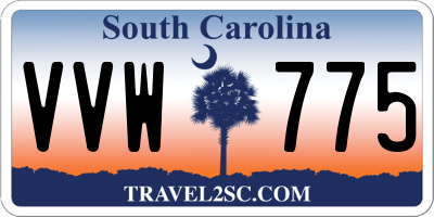 SC license plate VVW775