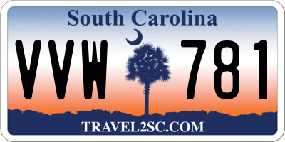 SC license plate VVW781