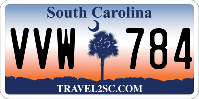 SC license plate VVW784