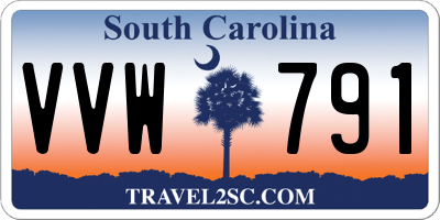 SC license plate VVW791