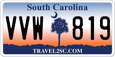 SC license plate VVW819