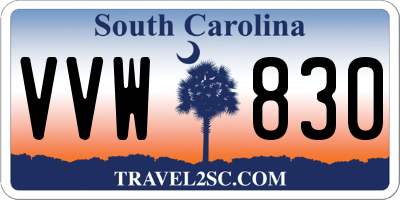 SC license plate VVW830