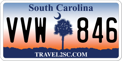 SC license plate VVW846